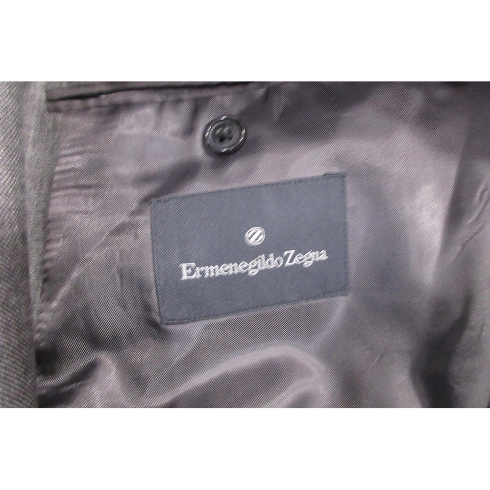 Ermenegildo Zegna Blazer Mens 56 Gray Wool Three Button Lined Suit Jacket US 46R - Picture 9 of 13